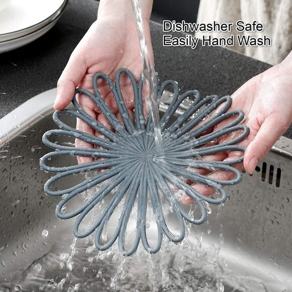 NEW Set of 3 Silicone Trivet Mat- Hot Pot Holder Hot Pads for Table & Countertop - Picture 7 of 7